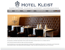 Tablet Screenshot of hotel-pension-kleist.de